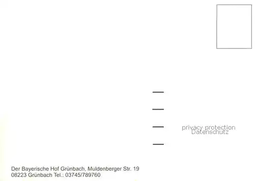 AK / Ansichtskarte Gruenbach_Vogtland Gasthof Bayerischer Hof Restaurant Hallenbad Gruenbach_Vogtland