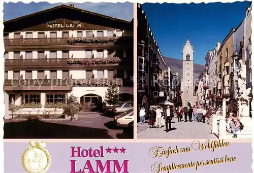 AK / Ansichtskarte Sterzing_Vipiteno_Suedtirol_IT Hotel Lamm Zentrum Denkmal Stadttor 