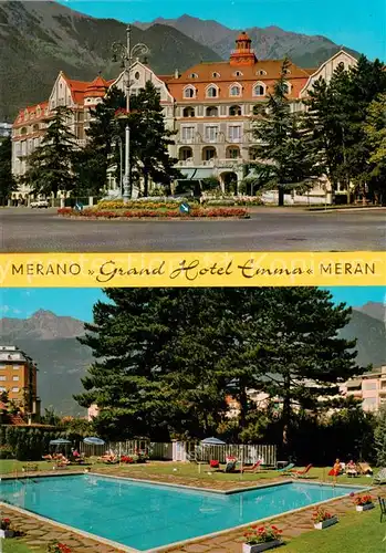 AK / Ansichtskarte Meran_Merano Grand Hotel Emma Swimming Pool Meran Merano