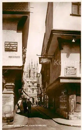 AK / Ansichtskarte Canterbury__Kent_UK Mercery Lane 