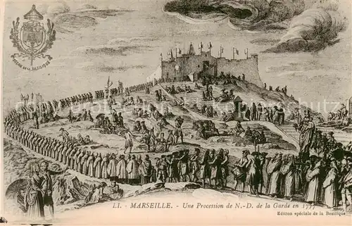 AK / Ansichtskarte Marseille_13 Une Procession de ND de la Garde en 1777 