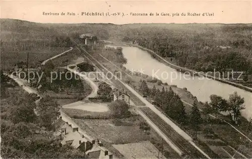 AK / Ansichtskarte Plechatel_35_Ille et Vilaine Panorama de la Gare pris du Rocher d Uze 