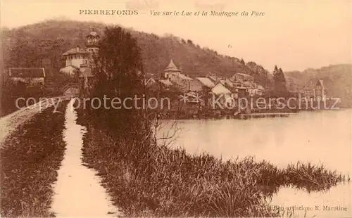 AK / Ansichtskarte Pierrefonds_60_Oise Vue sur le Lac et la Montagne du Parc 