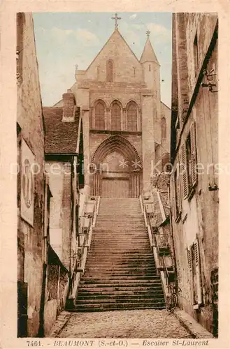 AK / Ansichtskarte Beaumont sur Oise Escalier St Laurent Beaumont sur Oise