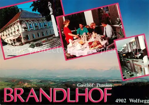 AK / Ansichtskarte Wolfsegg_Hausruck Gasthof Pension Brandlhof Gaststube Bar Wolfsegg Hausruck