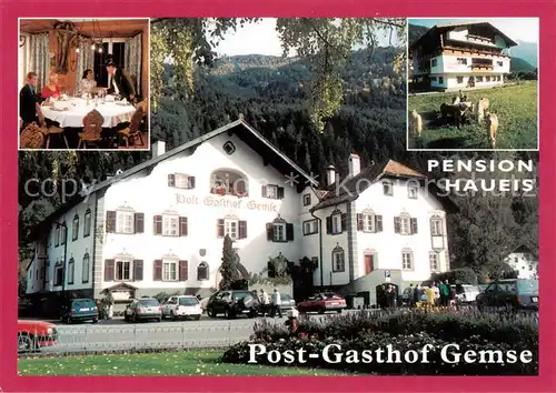AK / Ansichtskarte Zams_Tirol_AT Post Gasthof Gemse Pension Haueis Gaststube 