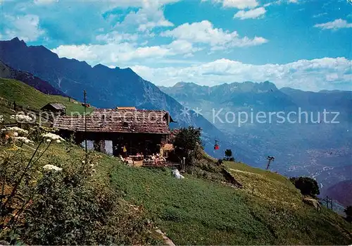 AK / Ansichtskarte Giggelberg_Meran_Merano_IT Jausenstation Panorama 