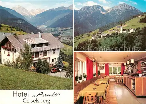 AK / Ansichtskarte Geiselsberg_Olang Hotel Arndt Gastraum Panorama Geiselsberg_Olang