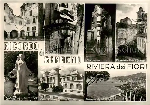 AK / Ansichtskarte Sanremo_IT Cita vecchia Piazza dei Dolori La Primavera Casino Municipal Porto San Giuseppe 