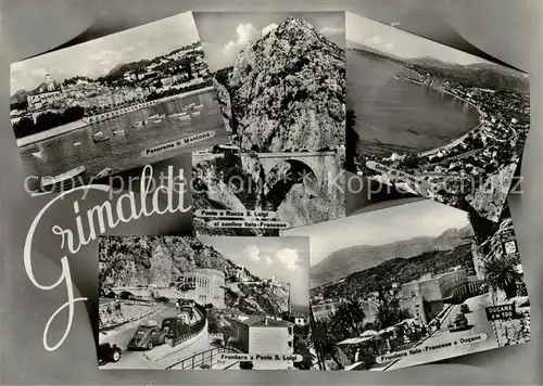 AK / Ansichtskarte Grimaldi_Menton_06_Alpes_Maritimes Mentone Ponte e Rocca San Luigi al confine Italo Francese Frontiera a Ponte San Luigi Golfo di Mentone Dogna 