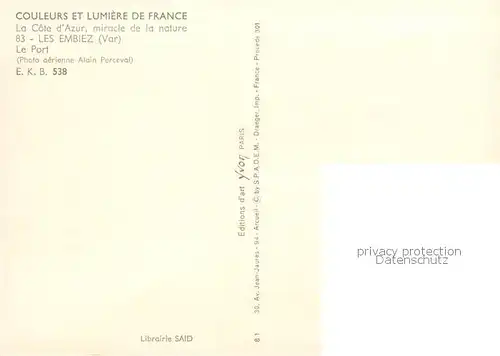 AK / Ansichtskarte Les_Embiez_83_Ile_des_Embiez_Var Le port et la plage vue aerienne 