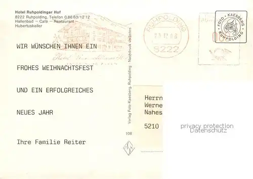 AK / Ansichtskarte Ruhpolding Hotel Ruhpoldinger Hof Winterlandschaft Ruhpolding