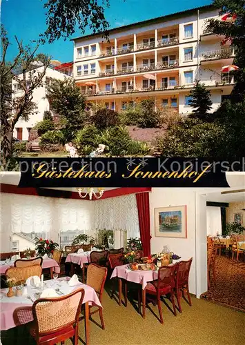 AK / Ansichtskarte Bad_Wildbad Gaestehaus Sonnenhof Gastraum Bad_Wildbad