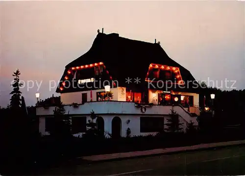 AK / Ansichtskarte Hitzacker_Elbe Hotel Restaurant Cafe Zum Anker Nachtaufnahme Hitzacker Elbe