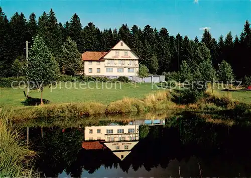 AK / Ansichtskarte Kirnbach_Wolfach Hoehengasthaus Pension Moosenmaettle Teich Kirnbach Wolfach
