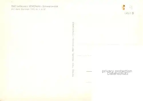 AK / Ansichtskarte Schoenau_Schwarzwald Luftkurort mit Belchen Schoenau Schwarzwald