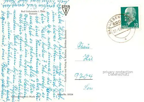 AK / Ansichtskarte Bad_Liebenstein Postamt Bad_Liebenstein