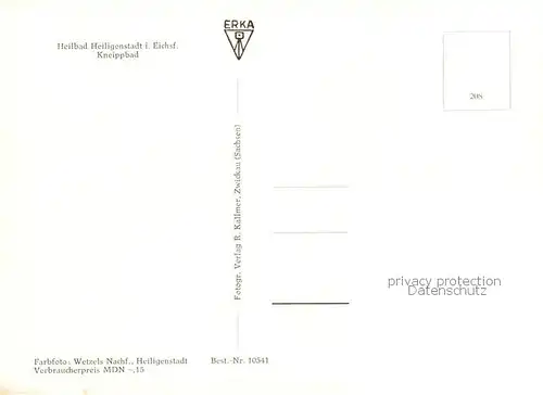 AK / Ansichtskarte Heiligenstadt_Eichsfeld Kneippbad Heiligenstadt_Eichsfeld
