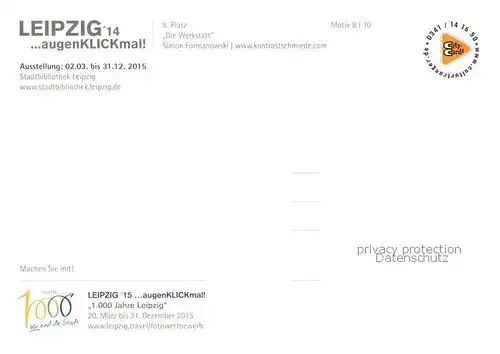 AK / Ansichtskarte Leipzig Stadtbibliothek Ausstellung augenKlickmal Die Werkstatt Leipzig