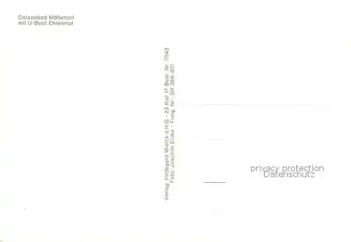 AK / Ansichtskarte Moeltenort Ostseebad Strand U Boot Ehrenmal Faehre Moeltenort