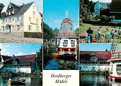 AK / Ansichtskarte Haan_Rheinland Heidberger Muehle Restaurant Ponyreiten Haan_Rheinland