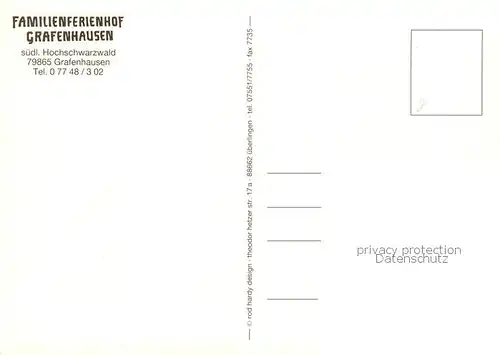 AK / Ansichtskarte Grafenhausen_Schwarzwald Familienferienhof Grafenhausen Schwarzwald