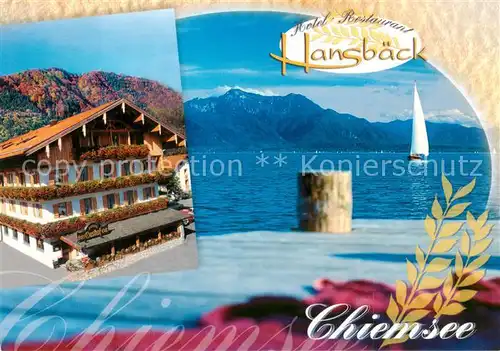 AK / Ansichtskarte Grassau_Chiemgau Hotel Restaurant Hansbaeck am Chiemsee Alpen Grassau Chiemgau