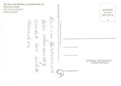 AK / Ansichtskarte Griesbach_Rottal Pflegestift Rottal Griesbach Rottal