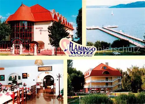 AK / Ansichtskarte Balatonfuered Flamingo Hotel Restaurant Ballaton See Bootssteg Balatonfuered