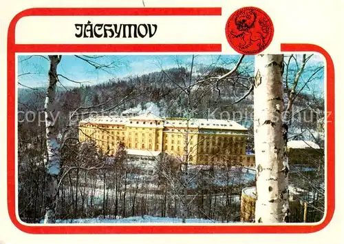 AK / Ansichtskarte Jachymov_Sankt_Joachimsthal Sanatorium Marie Curie Sklodowske Radiumpalace im Winter 