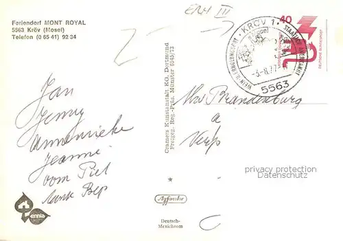 AK / Ansichtskarte Kroev_Croev_Croev_Mosel Feriendorf Mont Royal 
