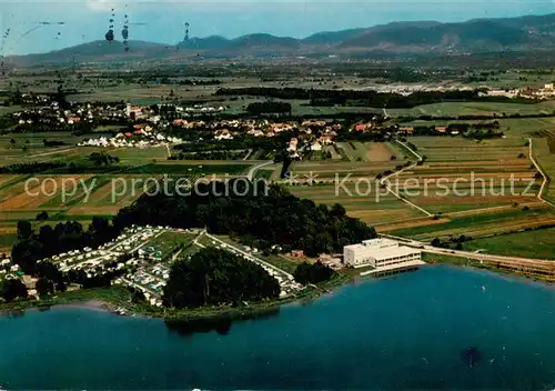 AK / Ansichtskarte Achern_Baden Campingplatz am Achernsee Fliegeraufnahme Achern_Baden