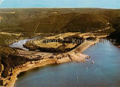 AK / Ansichtskarte Rurtalsperre_Schwammenauel Fliegeraufnahme mit Der Seehof Rurtalsperre