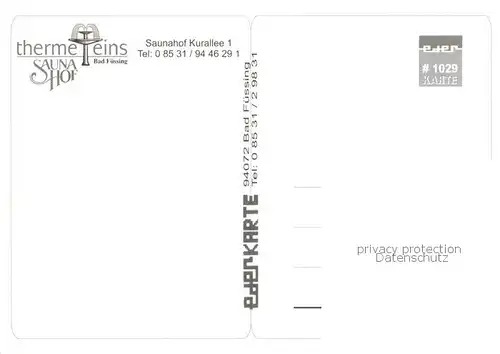 AK / Ansichtskarte Bad_Fuessing Therme Eins Sauna Hof Bad_Fuessing