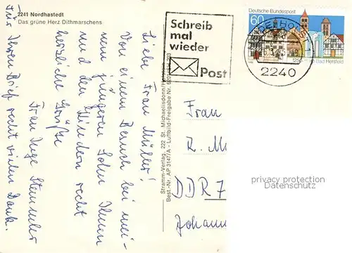 AK / Ansichtskarte Nordhastedt Fliegeraufnahme Nordhastedt