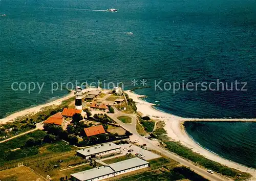 AK / Ansichtskarte Strande_Holstein Buelker Leuchtturm Fliegeraufnahme Strande_Holstein