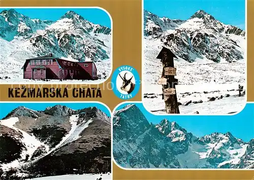 AK / Ansichtskarte Vysoke_Tatry_SK Kezmarska Chata Nad nou Kozi stit a Jahnaci stit Trivrcholy Prednych Jatiek Kezmarsky stit Pysny stit a Baranie rohy 
