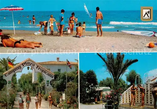 AK / Ansichtskarte Alcoceber_Alcossebre_ES Camping Playa Tropicana Strandpartie Eingang 