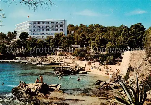 AK / Ansichtskarte Cala_Fornells_Paguera_Mallorca_Islas_Baleares_ES Strandpartie Hotel 
