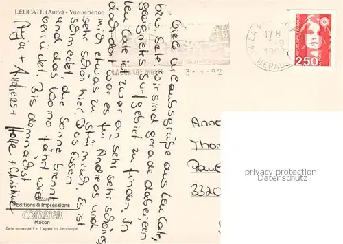 AK / Ansichtskarte Leucate Vue aerienne Leucate