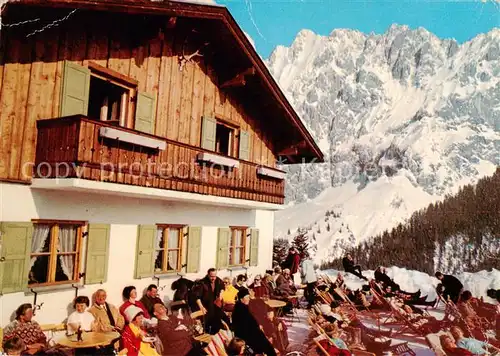 AK / Ansichtskarte Mittenwald_Bayern Korbinianhuette Sonnenterrasse Mittenwald Bayern