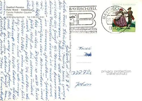 AK / Ansichtskarte Bayrischzell Gasthof Pension  Bayrischzell