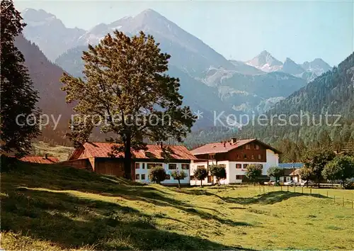 AK / Ansichtskarte Birgsau_Oberstdorf mit Steinschartenkopf Wilder Mann Rothgrundspitze Linkerskopf Hochrappenkopf und Biberkopf 