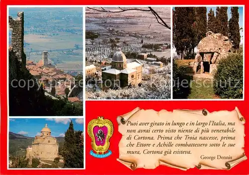 AK / Ansichtskarte Cortona Panorama Chiesa di S Maria Nuova Chiesa del Calcinaio Tanella di Pitagora Cortona