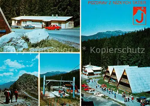 AK / Ansichtskarte Nizke_Tatry_Slovakia Restauracia a bungalovy Javoriny podniku zariadeni cestovneho ruchu Chopok Sedackova lanovka 
