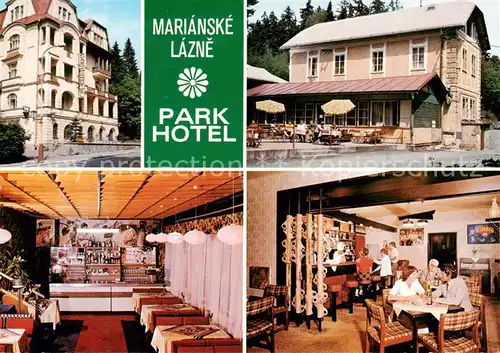 AK / Ansichtskarte Marianske_Lazne Park Hotel Terrasse Gastraeume Marianske_Lazne