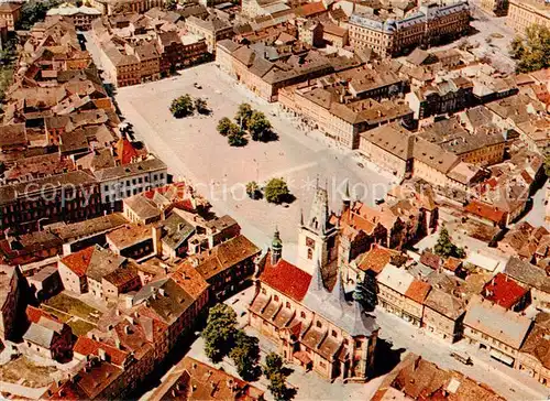 AK / Ansichtskarte Litomerice_Leitmeritz_Nordboehmen Mirove namesti Fliegeraufnahme Litomerice_Leitmeritz