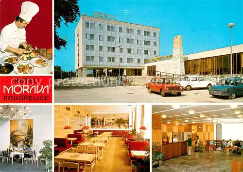 AK / Ansichtskarte Pohorelice Hotel Morava Gastraeume Rezeption Pohorelice