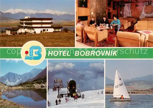 AK / Ansichtskarte Bobrovnik Hotel Bobrovnik Bergsee Wintersport Tatra Segeln Liptauer Stausee 
