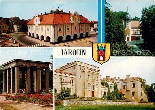 AK / Ansichtskarte Jarocin_Jarotschin_Kesselberg_PL Rathaus Museum Mausoleum Pariswowy Schulungszentrum 